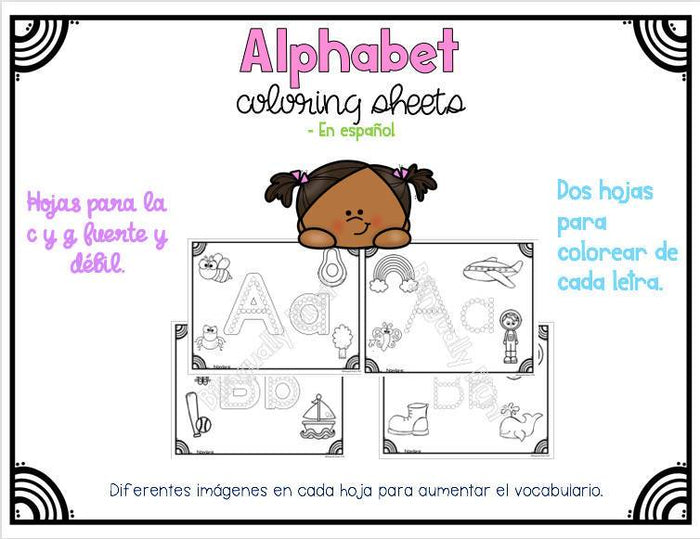Abecedario Para Colorear - Alphabet Coloring Sheets