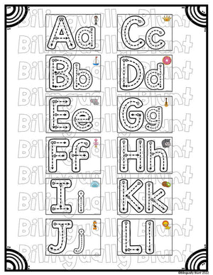 Alphabet and Number Tracers - Trazar el alfabeto y números