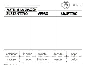 Bilingual St. Patrick's Grammar Sorts