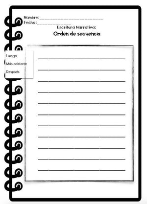 Narrative Writing Graphic Organizers in Spanish! Sequential Order