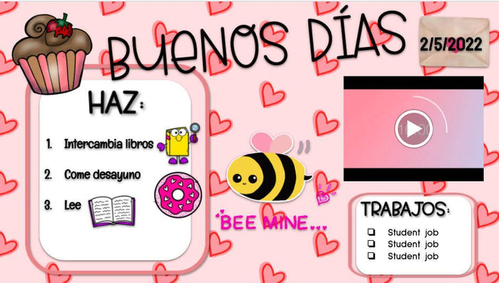 February/ Febrero Morning Message Slides in Spanish