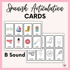 B Sound Articulation Cards for Speech Therapy
