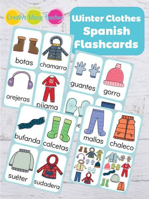 Spanish Winter Clothes Flashcards