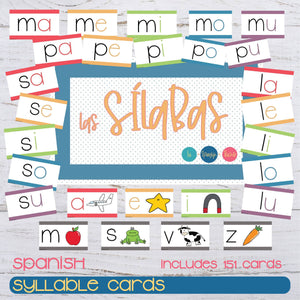 Spanish Syllable Cards - Las Sílabas- Las Carretillas