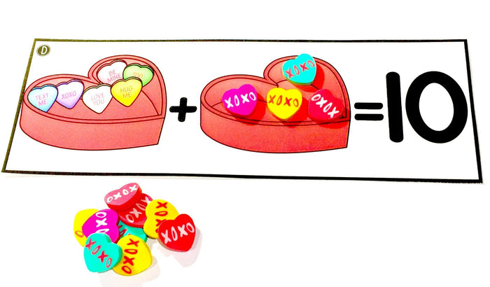 Valentine's Addition Math Centers