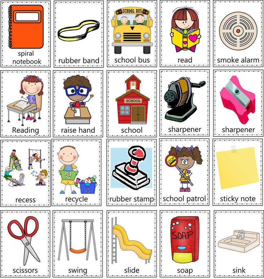 School Unit Flashcards for ELL – Bilingual Marketplace