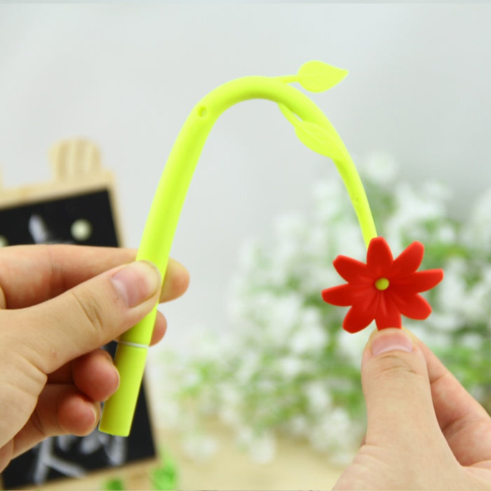 Wen Ni Lovely fresh flowers gel pen, gel pen 0.38, creative stationery 5piece/lot freeshipping