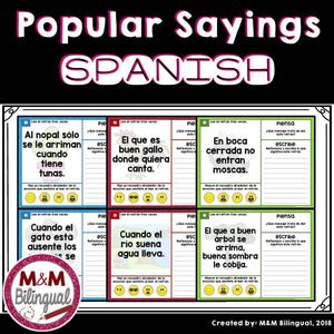 Popular Sayings {SPANISH}
