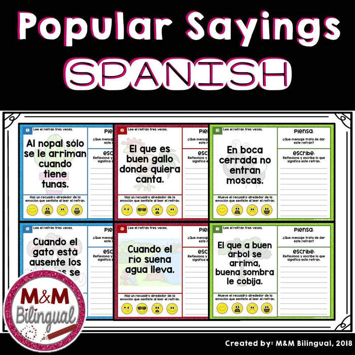 Popular Sayings {SPANISH}