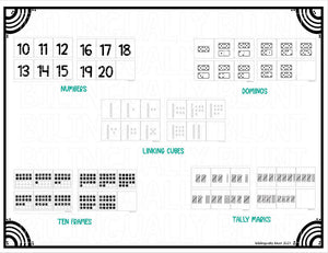 Number Sense Fluency Rings (#s 10 thru 20)