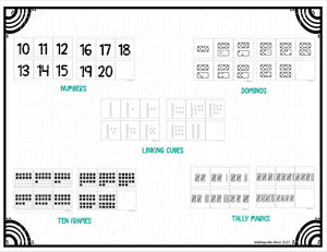 Number Sense Fluency Rings (#s 10 thru 20)