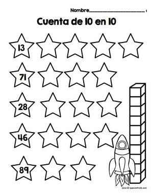 Place Value in Spanish 1st Grade/ Valor posicional primer grado