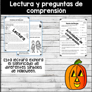 Spanish Halloween reading - Noche de Brujas - Symbols