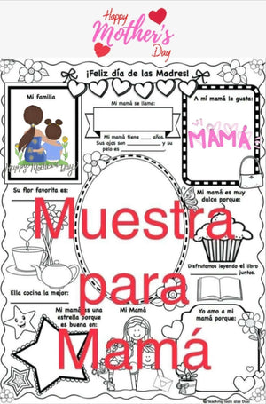 Feliz Dia de las Madres - Happy Mother's Day for Dual Programs Spanish & English
