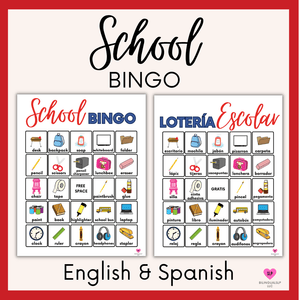 Bilingual Back to School BINGO: English & Spanish