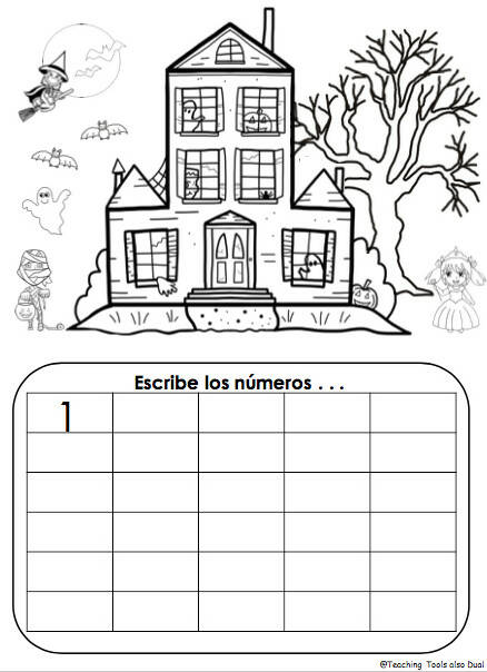 Mini-libro de Halloween - Contando de 1 - 20 (Programa Dual Español) Spanish