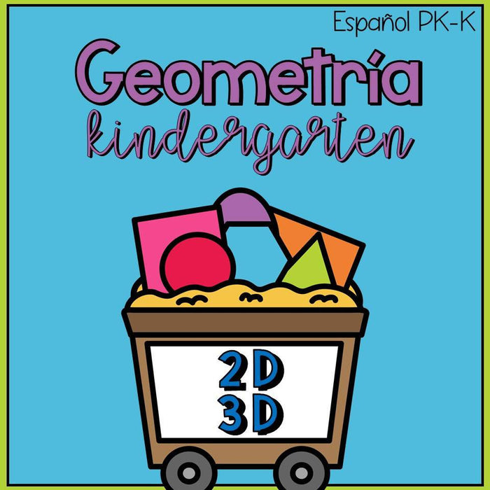 Figuras geometricas 2D y 3D en español para Kindergarten