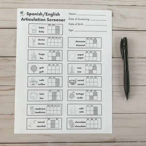 Spanish/English Articulation Screener