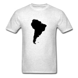 South America T-shirt - light heather gray