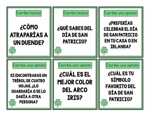 Bilingual St. Patrick's Vocabulary & Writing Bundle