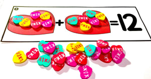 Valentine's Addition Math Centers