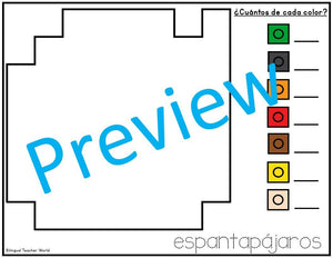 Spanish Autumn Counting Cube Building Mats