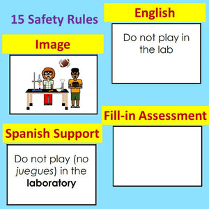 Lab Safety Rules Matching Cards