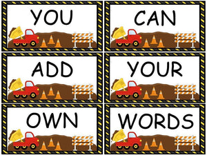 Construction Theme Sight Words {Spanish Version} EDITABLE!