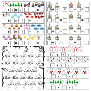 Actividades de Navidad SÓLO-Matemáticas K-3 Programa Dual Español