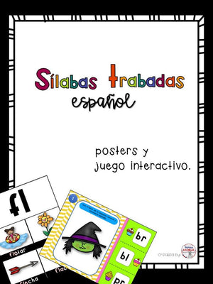 Juego interactivo de sílabas trabadas en español