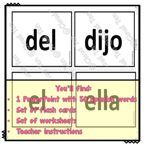 High Frequency Words (Palabras frecuentes)