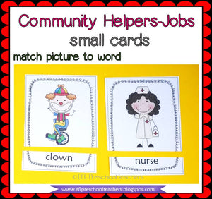 Community Helpers Unit for Kindergarten ESL