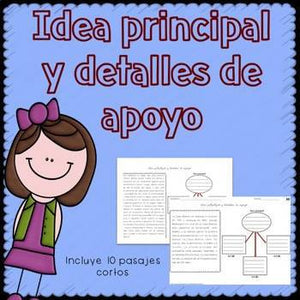 Idea principal y detalles de apoyo / Main Idea in Spanish