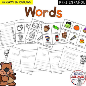 Escribe el salón/palabras de octubre
