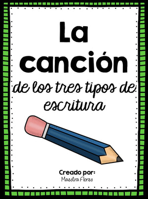 Canción escritura/ Spanish Song on Writing