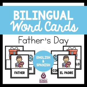 Bilingual Father's Day Word Cards