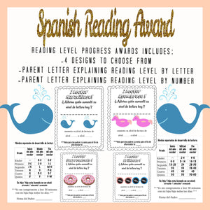 Spanish Reading Level Awards