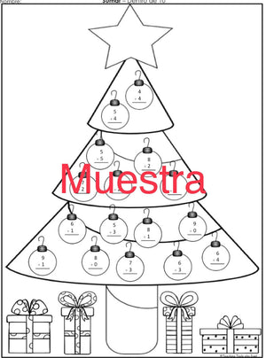 Actividades de Navidad SÓLO-Matemáticas K-3 Programa Dual Español