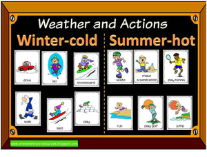 Weather and Verbs for Elementary ESL