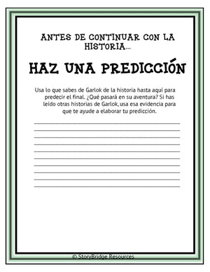 Making Predictions-A Short Fantasy for Spanish Reading Comprehension