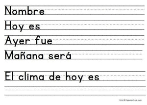 Trabajo de la mañana (Morning Work in Spanish)