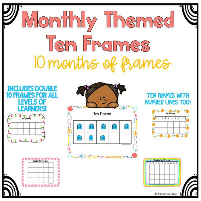 Monthly Themed Ten Frames